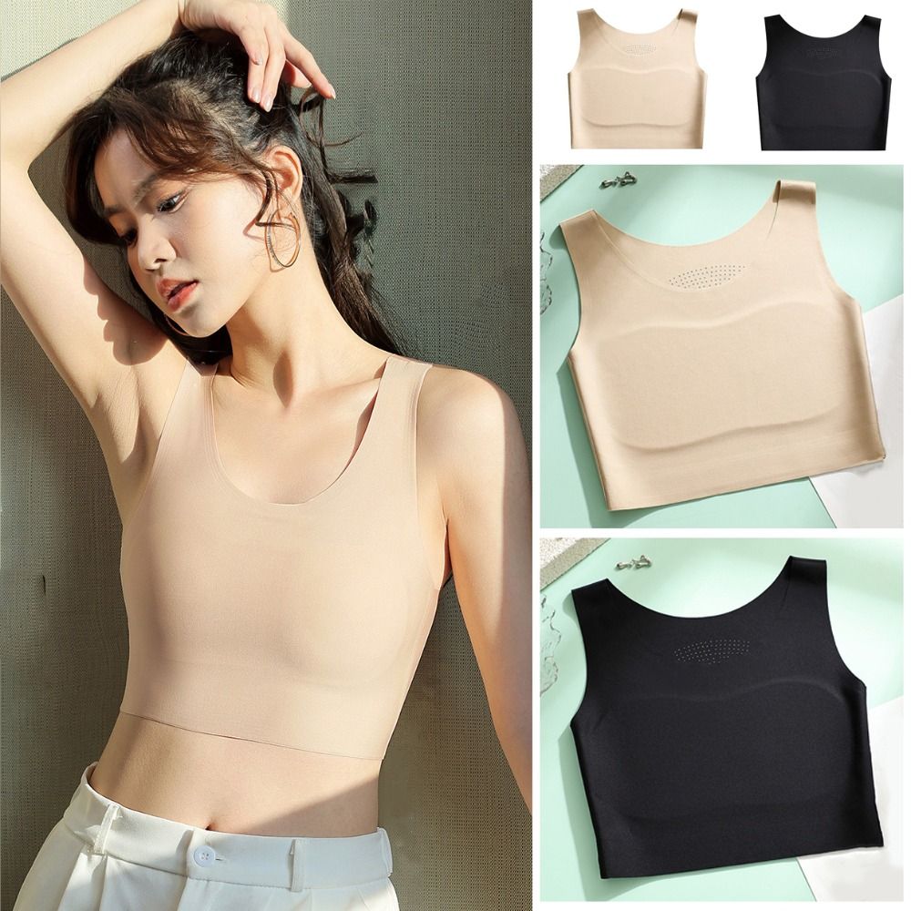 Women Ice Silk Seamless Wirele - огляд і ціна Plunge Bra Push Up