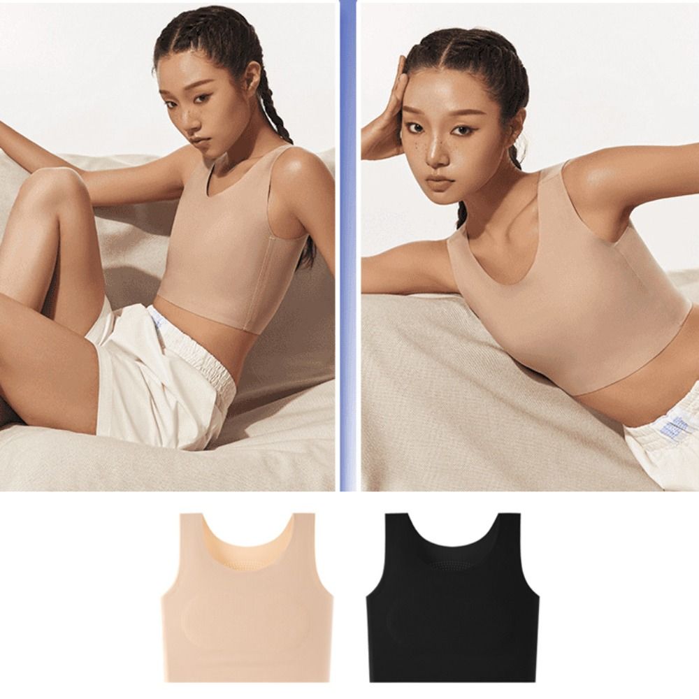 Women Ice Silk Seamless Wirele - огляд і ціна Plunge Bra Push Up